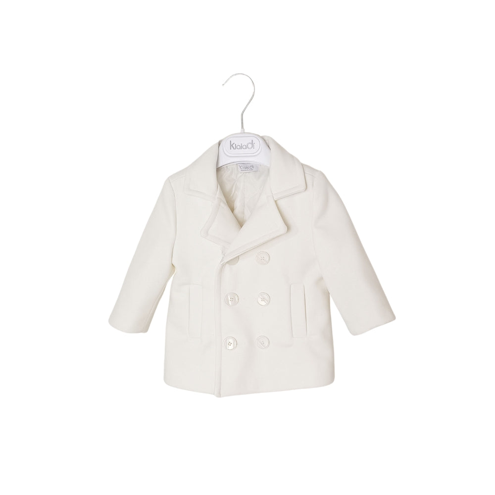 cappottino di panno colore panna per neonato di klaiadì