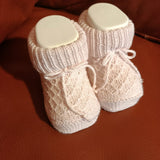 Babbucce col.rosa tenue a trama lavorata