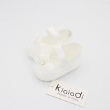 KLAIADI' scarpine di raso con con fiocco con paillettes e brillantino a cuore cod.KF549