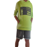 Street Monkey felpa manica lunga con cappuccio lime cod.245021