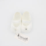 KLAIADI' scarpine di raso con con fiocco con paillettes e brillantino a cuore cod.KF549