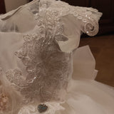 Abito battesimo/ cerimonia sartoriale luxury con pizzo