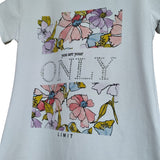 Piccola Lù completo floreale con t-shirt con strass e pantagonna cod.PL21325S