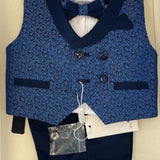Completo battesimale/cerimonia con gilet damascato