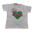 FUNBEE T-SHIRT BIANCA CON CUORE VERDE  cod.FF5804 B