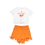 Y-CLU' t-shirt bianca con ciliegie cod.YB17463
