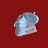 KLAIADI' scarpine in tessuto intrecciato color cielo cod KM2564