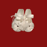 KLAIADI' ballerina di raso con con fiocco con paillettes e brillantino a cuore cod.KF549