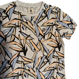 Garcia T-shirt di cotone organico con foglie stilizzate multicolour