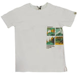 Garcia T-shirt di cotone organico bianca con stampa laterale