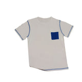 FUNBEE T-shirt bianca cpn taschino blu elettrico