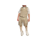 Klaiadì completo  cerimonia  con bermuda e gilet beige  cod.KD12213b