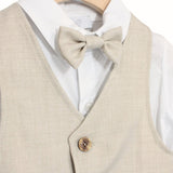 Klaiadì completo  cerimonia  con gilet beige cod.KD12213