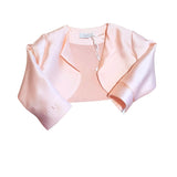 Klaiadì abito in mikado  rosa con fiocco