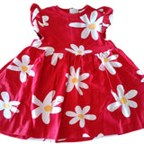 Street Monkey abito campanella rosso con margherite cod 243034