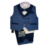 Completo battesimale/cerimonia con gilet damascato
