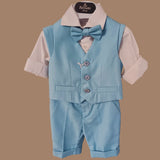 Edy Ferretti Luxury completo cerimonia  5 pezzi azzurro con coppola