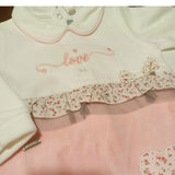 Diamond tutina bianca e rosa love con tulle