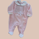 Tutina   rosa con pizzo