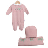 SET DI 3 PZ. MISTO LANA ROSA FLOREALE