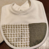 Tutina ciniglia luxury beige con teddy in rilievo e dettagli verde