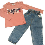 Dirkje t-shirt  manica lunga rosa bubble cod.48355