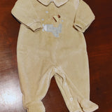 Tutina ciniglia beige cagnolino su aeroplanino