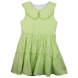 Y-clù abito romantico bianco e verde cod 186d28
