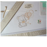 Set lenzuolino per lettino  con orsetto con palloncini