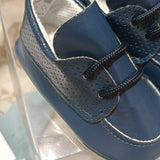 Valentino Minale francesine in ecopelle blu puntinata cod. 017208.1