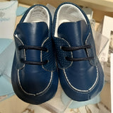 Valentino Minale francesine in ecopelle blu puntinata cod. 017208.1