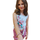 Street Monkey  shorts rosa antico con arricciatura con pizzo cod. 246012