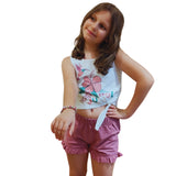 Street Monkey  shorts rosa antico con arricciatura con pizzo cod. 246012
