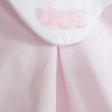 Klaiadì  pagliaccetto rosa con scollo bianco