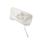 baschetto coordinato con cappottino di pannocolore panna di klaiadì