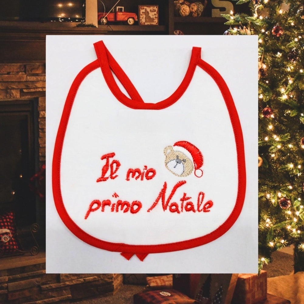 bavetta unisex il mio primo natale per neonato