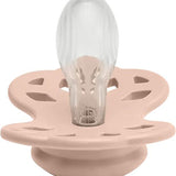 ciuccio simmetrico in silicone colore cipria bibs
