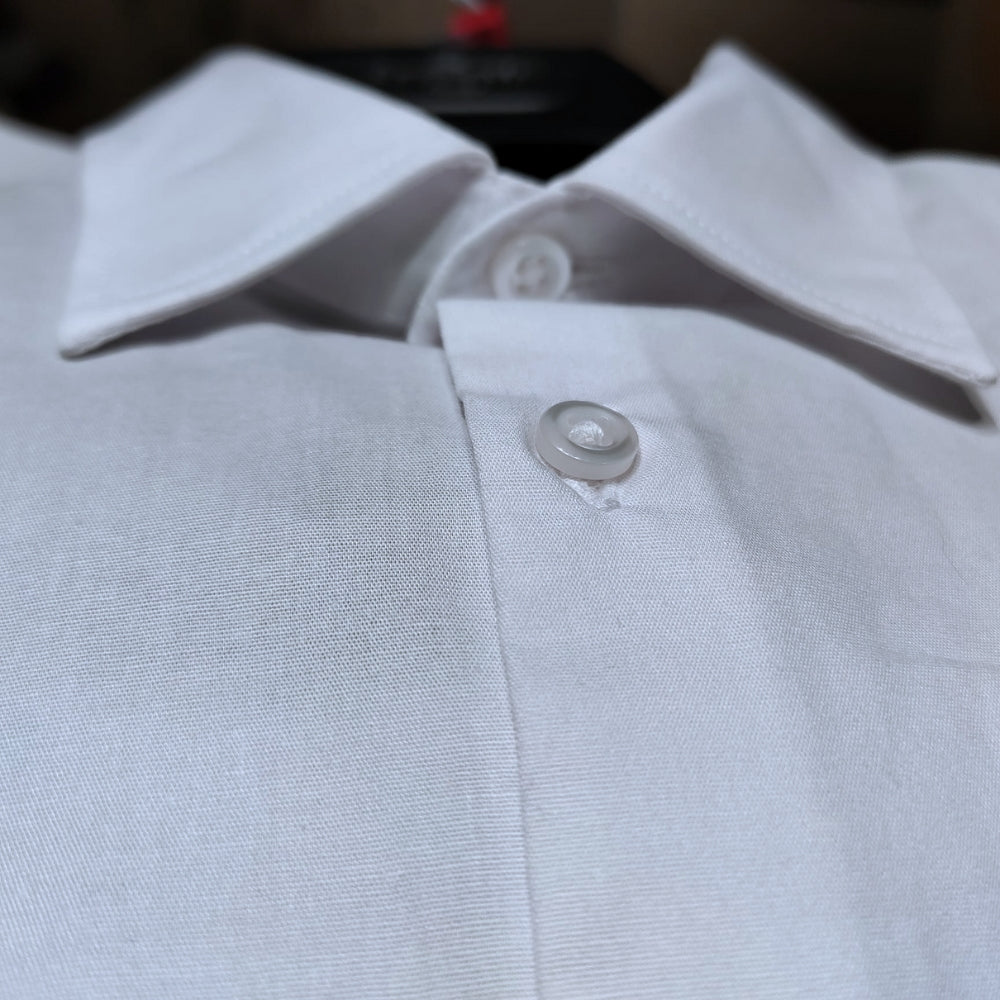 camicia di lino per bambino manica lunga colore bianco