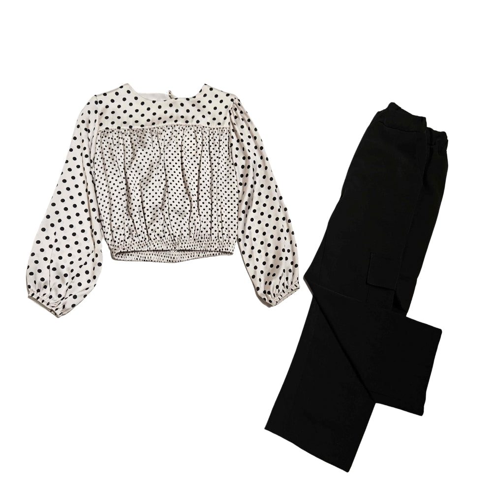 camicia con cargo nero per ragazza di garcia 