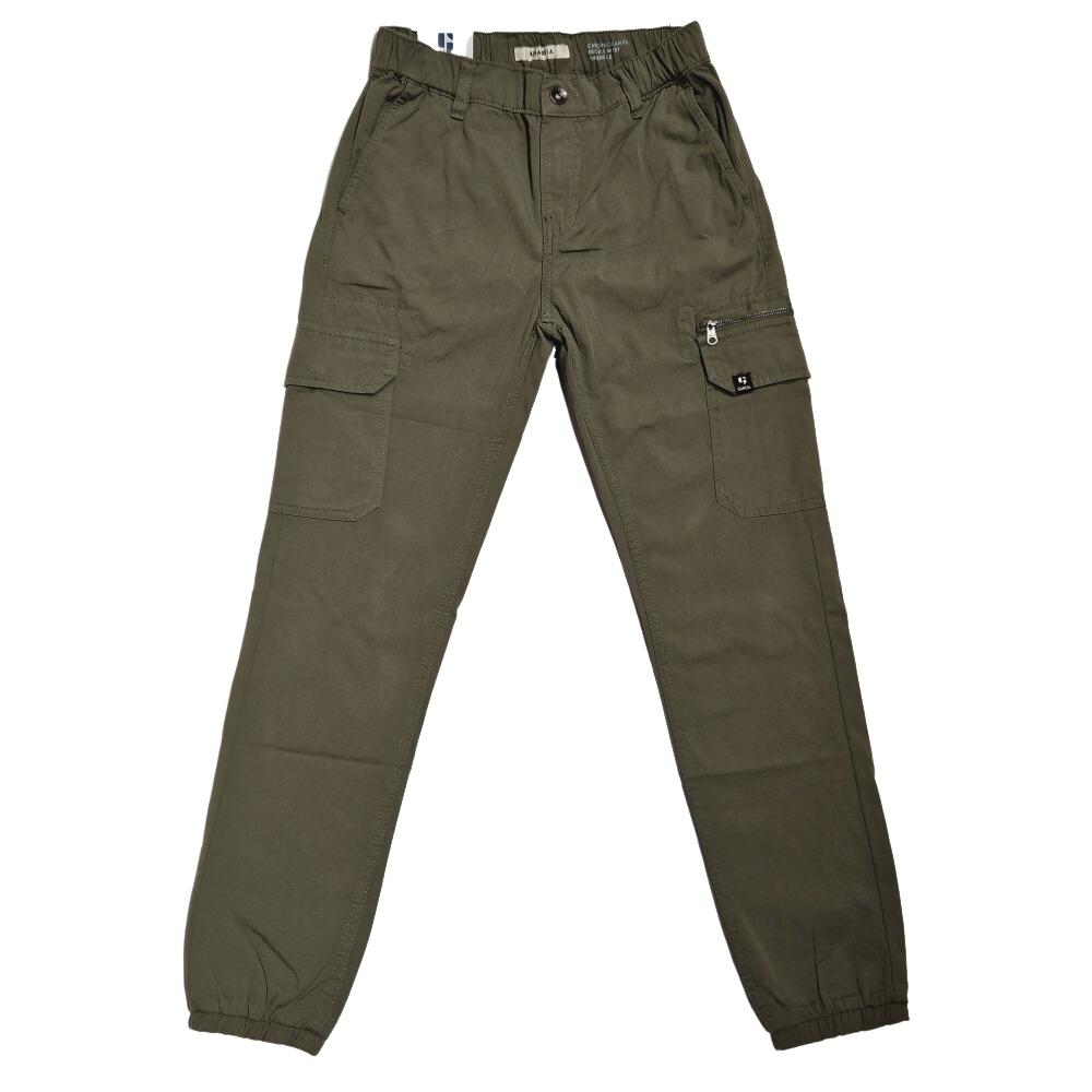 pantalone cargo verde con tasconi laterali