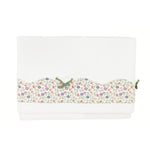 lenzuolino bianco tema floreale per neonato klaiadì