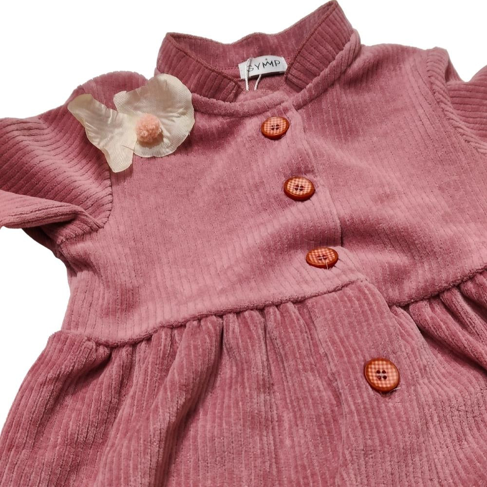 dettagli abito velluto cipolla bambina gymp
