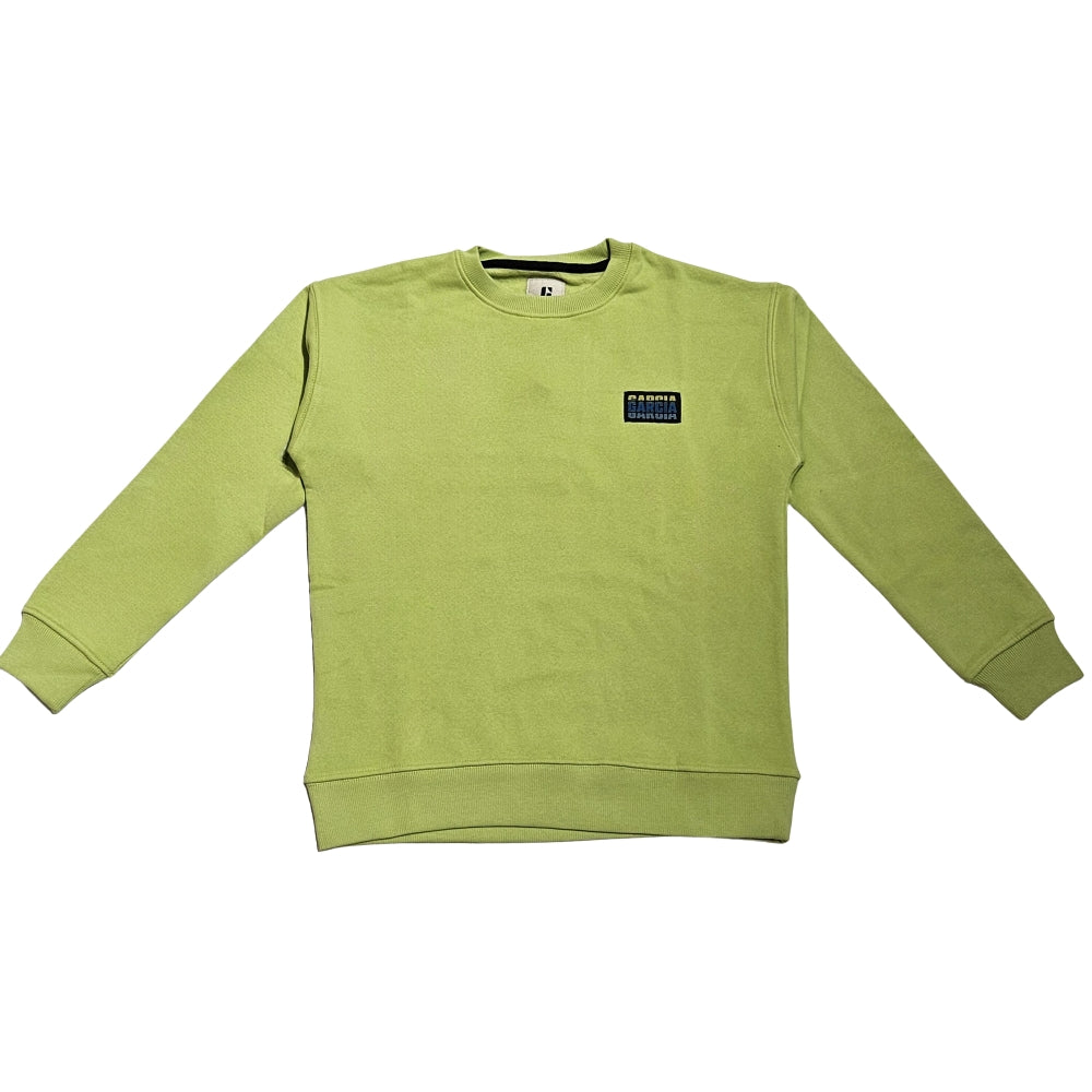 felpa per bambino in caldo cotone colore verde lime