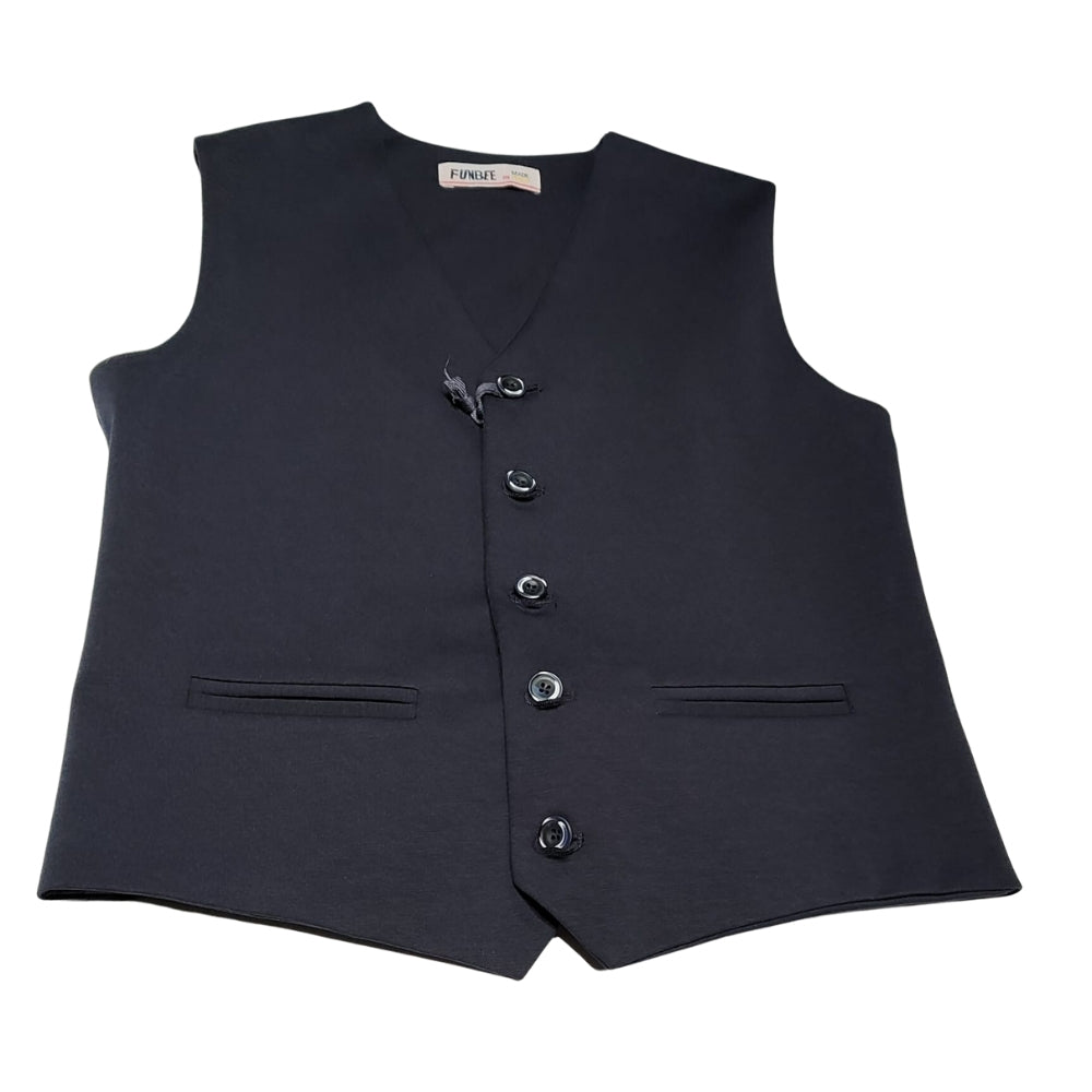 gilet bambino in cotone morbido elasticizzato colore blu