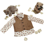 gilet dettagli camicia papillon bimbo cammello gymp