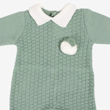 SET DI 4 PZ. misto lana verde con pon pon