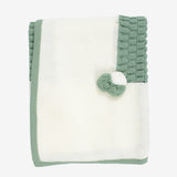 SET DI 4 PZ. misto lana verde con pon pon