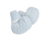 SET DI 4 PZ. misto lana celeste con pon pon