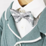 Klaiadì completo battesimale 5 pz. verde salvia e quadri