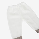 Klaiadì clinico due pezzi  del tema corredino bianco e tortora misto lana teddy